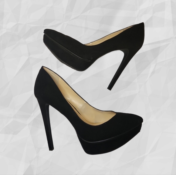 Jessica Simpson "Venisse" Black Stiletto Platform Heels 7.5 - Picture 4 of 10